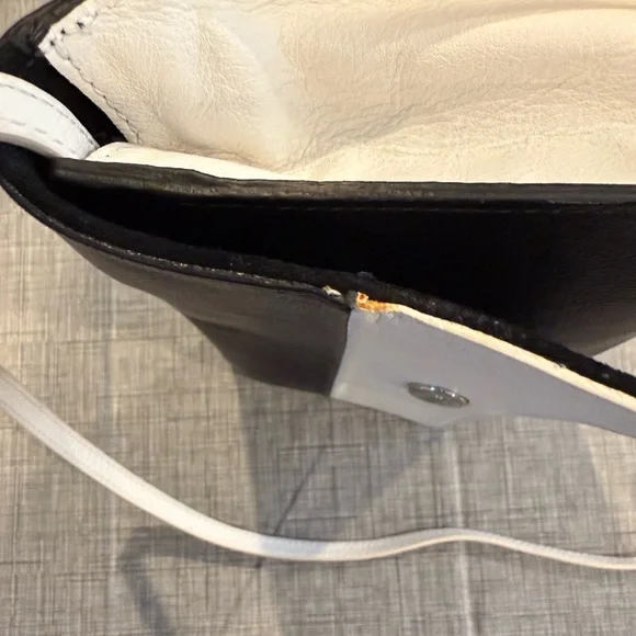 Furla Leather Black and White Clutch with removable crossbody/shoulder strap - Picture 12 of 12